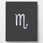 Schorpioen Zodiac Symbool op Carbon Fiber Print Fotoplaat (Voorkant)