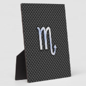 Schorpioen Zodiac Symbool op Carbon Fiber Print Fotoplaat (Zijkant)