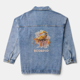 Schorpioen Zodiac Teken Vrouwen Denim Jas Denim Jacket