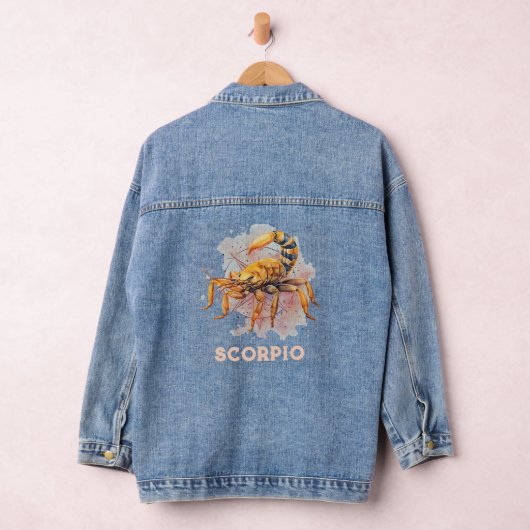 Schorpioen Zodiac Teken Vrouwen Denim Jas Jacket (Hangar)