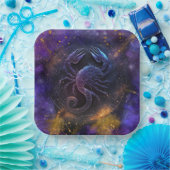 Schorpioen Zodiac Teken Waterverf Ontwerp Papieren Bordje (Feest)