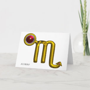 SCHORPIOEN Zodiac Verjaardag Kaart