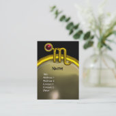 SCHORPIOEN ZODIAC VERJAARDAG MONOGRAM Rode Granaat Visitekaartje (Staand voorkant)