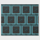 Schorpioen Zodiac Verjaardag Naam toevoegen Blauwg Cadeaupapier (Vlak)