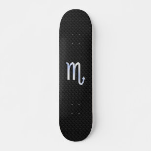 Schorpioen Zodiac Zilveren Teken zwarte slangenhui Skateboard