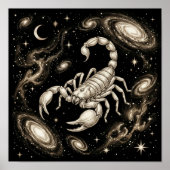 Schorpioen Zodiacus Hemel Astrologie Poster (Voorkant)