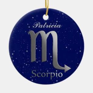 Schorpioen Zonneteken Symbool met Naam Keramisch Ornament