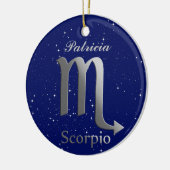 Schorpioen Zonneteken Symbool met Naam Keramisch Ornament (Links)