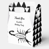 Schorpioen Zwart Schorpioen Ster Teken Aangepaste  Bedankdoosjes (Geopend)