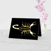 Schorpioen Zwart Schorpioen Ster Teken Aangepaste  Folie Wenskaart (Orchidee)