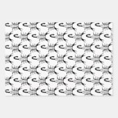 Schorpioen Zwart Schorpioen Ster Teken Aangepaste Inpakpapier Vel (Voorkant)