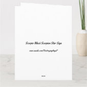 Schorpioen Zwart Schorpioen Ster Teken Aangepaste Kaart (Achterkant)