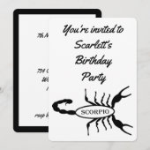Schorpioen Zwart Schorpioen Ster Teken Aangepaste Kaart (Voorkant / Achterkant)