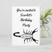 Schorpioen Zwart Schorpioen Ster Teken Aangepaste Kaart (Staand voorkant)