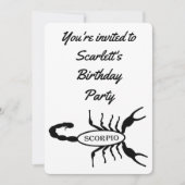 Schorpioen Zwart Schorpioen Ster Teken Aangepaste Kaart (Voorkant)