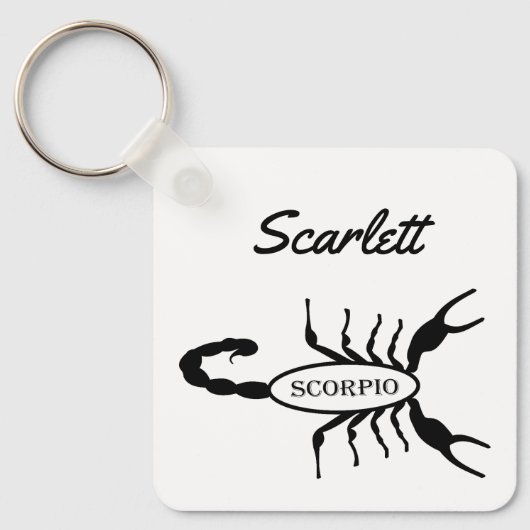 Schorpioen Zwart Schorpioen Ster Teken Aangepaste Sleutelhanger (Voorkant)