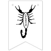 Schorpioen Zwart Schorpioen Ster Teken Aangepaste  Vlaggetjes (Eerste vlag)
