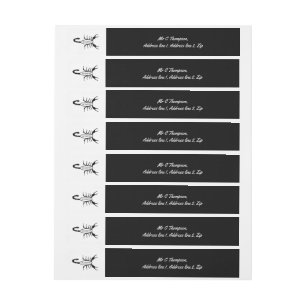 Schorpioen Zwart Schorpioen Sterteken Aangepast Adreslabel Wikkel