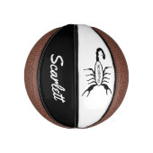 Schorpioen Zwart Scorpion Star Sign Aangepaste naa Basketbal (Verticaal)