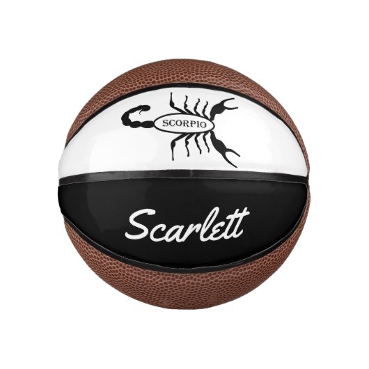 Schorpioen Zwart Scorpion Star Sign Aangepaste naa Basketbal (Voorkant)