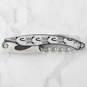 Schorpioen Zwart Scorpion Star Sign Aangepaste naa Kurkentrekker