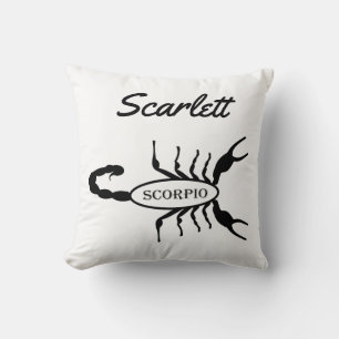 Schorpioen Zwart Scorpion Star Sign Aangepaste naa Kussen