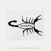Schorpioen Zwart Scorpion Sterrenbeeld Acryl Bord (Voorkant)