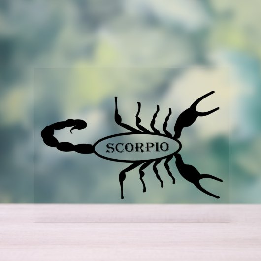 Schorpioen Zwart Scorpion Sterrenbeeld Acryl Bord (Neutraal)