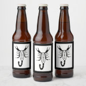 Schorpioen Zwart Scorpion Sterrenbeeld Bier Etiket (Flessen)