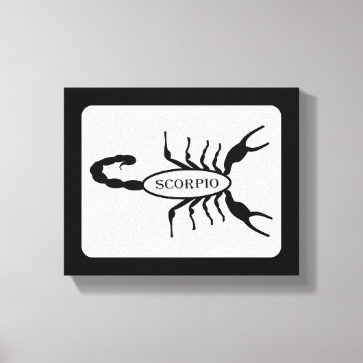 Schorpioen Zwart Scorpion Sterrenbeeld Canvas Afdruk (Voorkant)