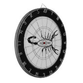 Schorpioen Zwart Scorpion Sterrenbeeld Dartbord (Voorkant Links)