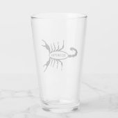 Schorpioen Zwart Scorpion Sterrenbeeld Glas (Achterkant)