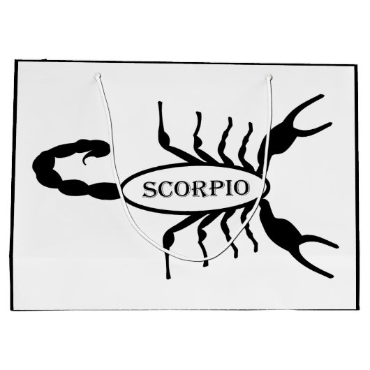 Schorpioen Zwart Scorpion Sterrenbeeld Groot Cadeauzakje (Achterkant)