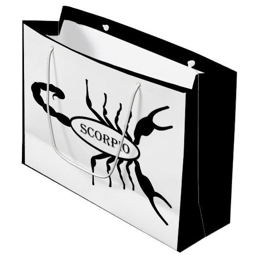 Schorpioen Zwart Scorpion Sterrenbeeld Groot Cadeauzakje (Voorkant Gekanteld)