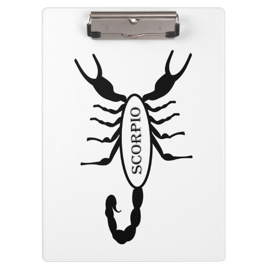 Schorpioen Zwart Scorpion Sterrenbeeld Klembord (Voorkant)