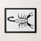 Schorpioen Zwart Scorpion Sterrenbeeld Legpuzzel (Horizontaal)