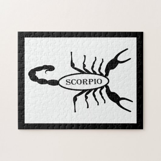 Schorpioen Zwart Scorpion Sterrenbeeld Legpuzzel (Horizontaal)