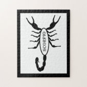 Schorpioen Zwart Scorpion Sterrenbeeld Legpuzzel (Verticaal)