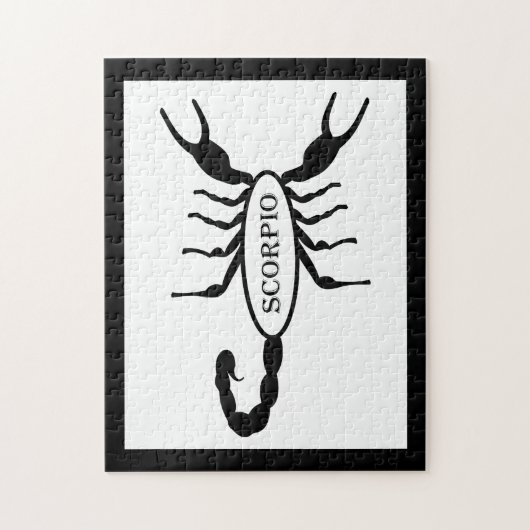 Schorpioen Zwart Scorpion Sterrenbeeld Legpuzzel (Verticaal)