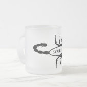 Schorpioen Zwart Scorpion Sterrenbeeld Matglas Koffiemok (Voorkant links)