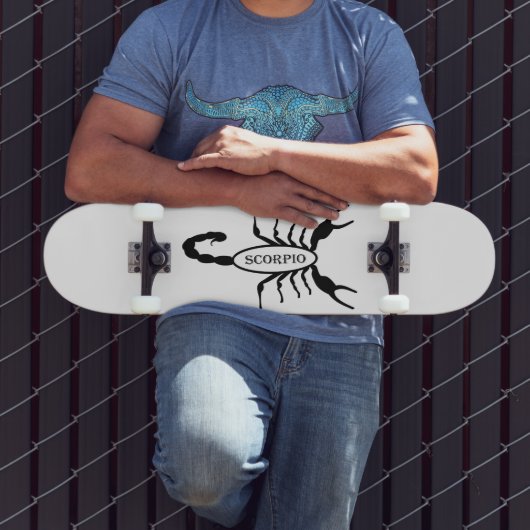 Schorpioen Zwart Scorpion Sterrenbeeld Persoonlijk Skateboard (Buiten 3)