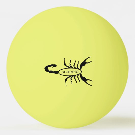 Schorpioen Zwart Scorpion Sterrenbeeld Pingpongbal (Voorkant)