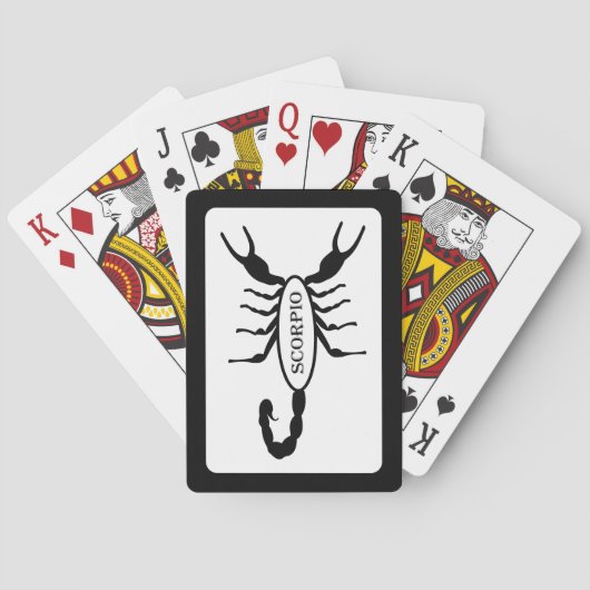 Schorpioen Zwart Scorpion Sterrenbeeld Pokerkaarten (Achterkant)