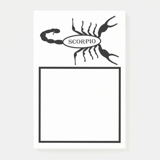 Schorpioen Zwart Scorpion Sterrenbeeld Post-it® Notes (Voorkant)