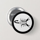 Schorpioen Zwart Scorpion Sterrenbeeld Ronde Button 5,7 Cm (Voorkant /achterkant)