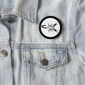 Schorpioen Zwart Scorpion Sterrenbeeld Ronde Button 5,7 Cm (In situ)