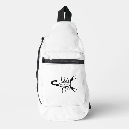 Schorpioen Zwart Scorpion Sterrenbeeld Sling Bag (Voorkant)