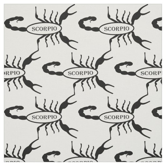 Schorpioen Zwart Scorpion Sterrenbeeld Stof (Swatch)