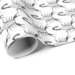 Schorpioen Zwart Scorpion Sterrenbord Patroon Cadeaupapier