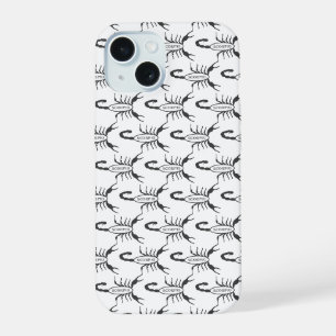 Schorpioen Zwarte Schorpioen Sterrenbeeld Patroon iPhone 15 Case